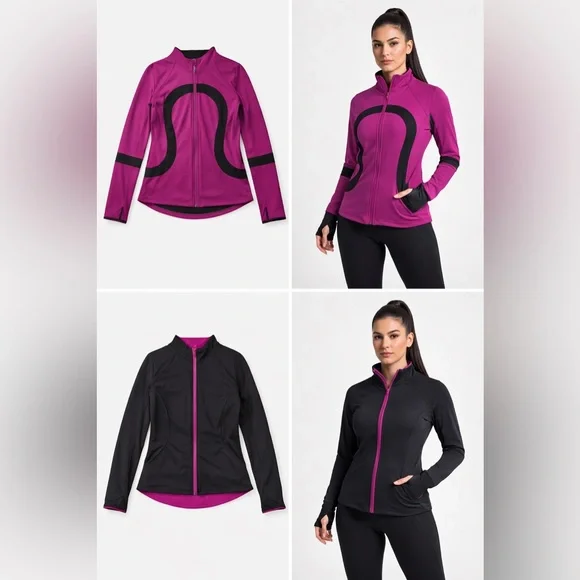 Lululemon Run: Forme Reversible Full Zip Jacket | Thumb Holes - Picture 4 of 4